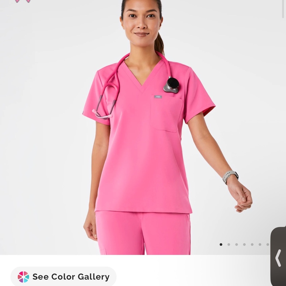 Figs Women's Short Sleeve Tee - Pink